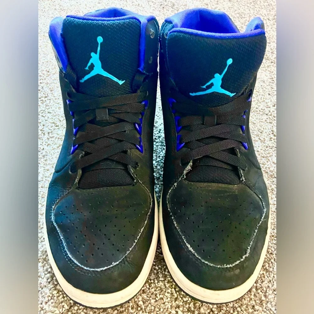 Jordan 1 Flight 3 Black Blue Lagoon Hi Top Sneakers Size 7.5 EUC